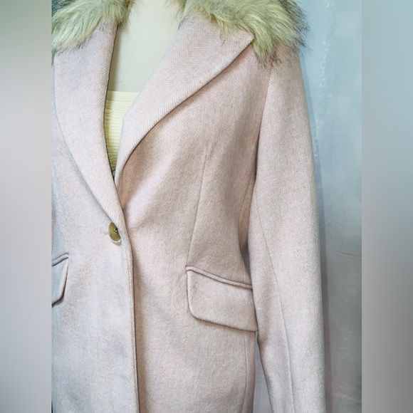 TOPSHOP - Monica Faux Fur Collar Coat - Picture 4 of 7